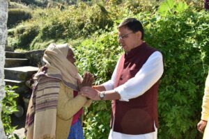 CM Dhami Visited Dungri Village