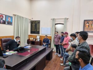 Vikas Bhagat Met District Magistrate