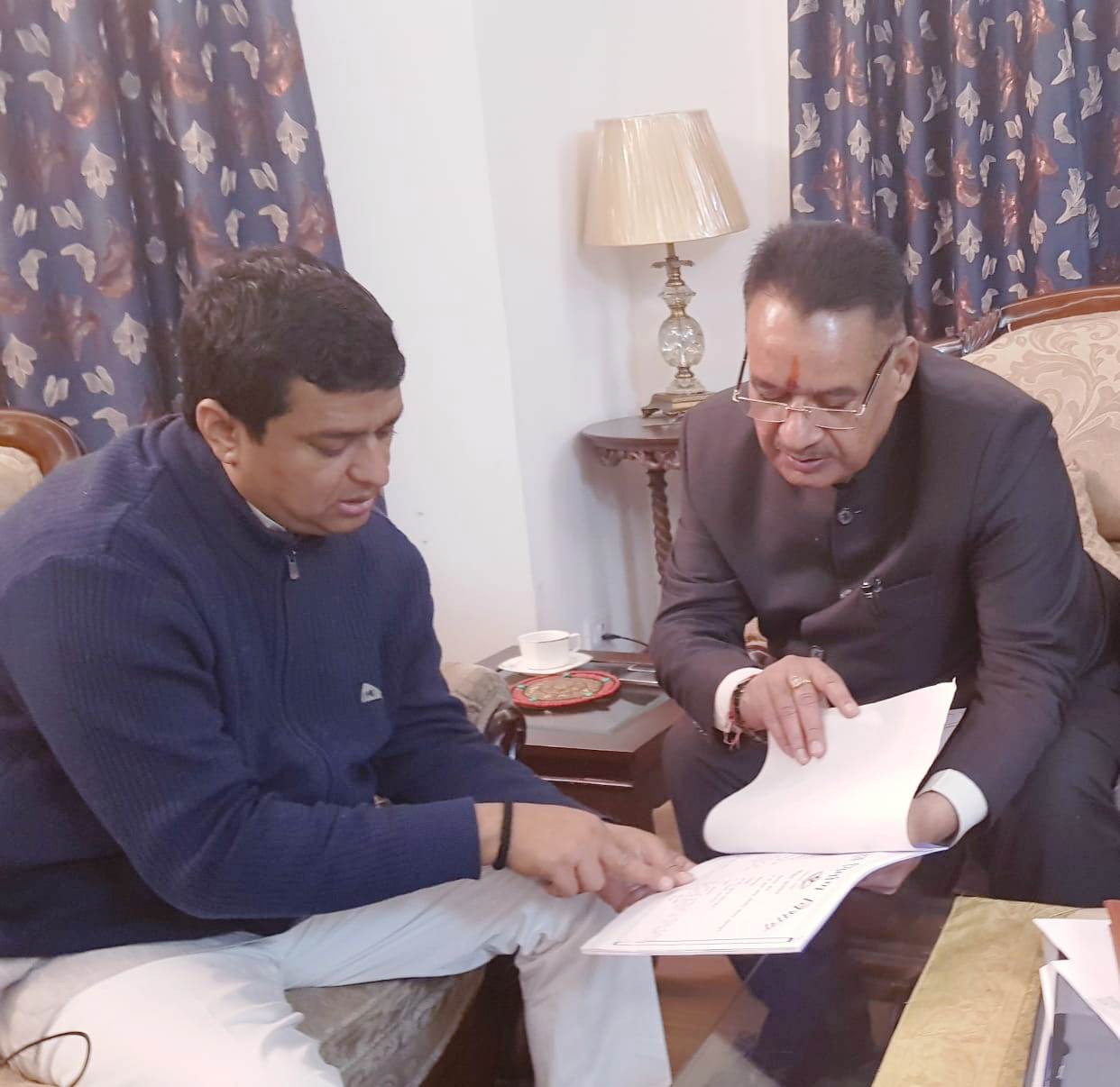 Ganesh Joshi Meets MP Anil Baluni