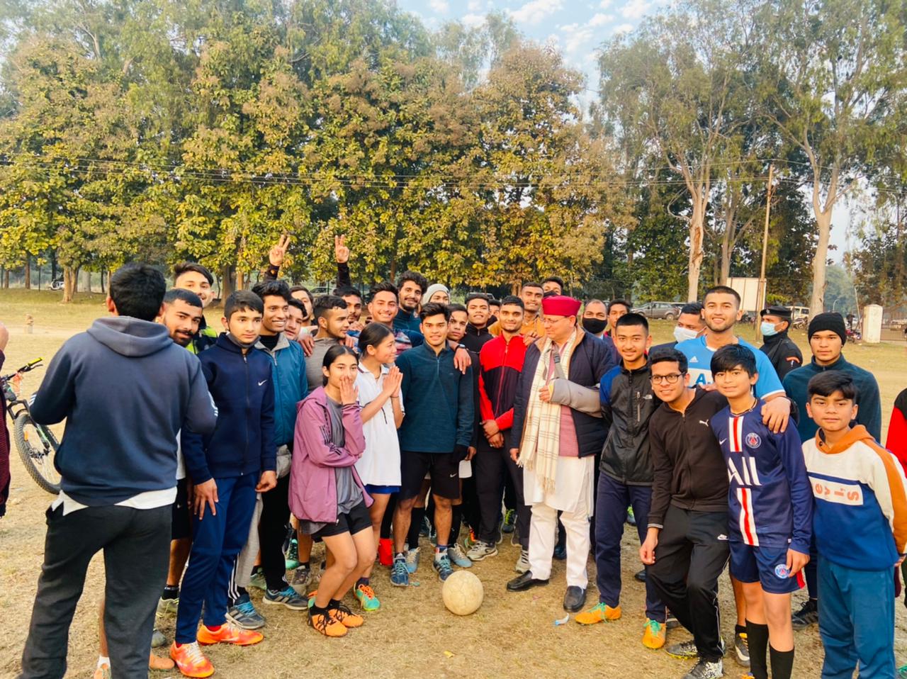 CM Dhami Played Football