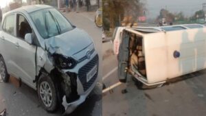 Accident Between Ambulance And Car
