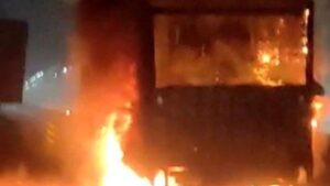 Fire In A Parked Truck In Roorkee