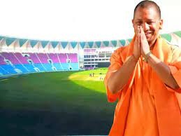 CM Dhami In Yogi's Oath Ceremony