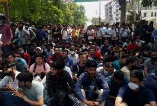 Unemployed Union March On CM House