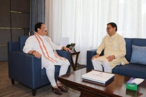 CM Dhami Meets Union Ministers