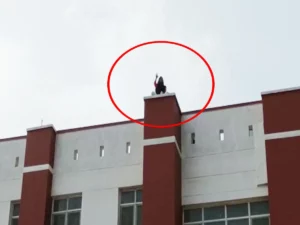 Rashmi Climbed On College Roof