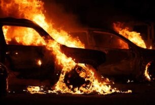 Car Caught Fire In Mussoorie