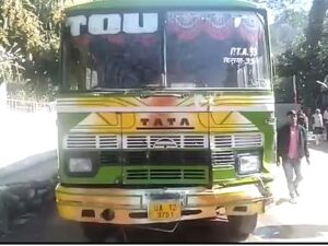 Bus Brake Fail In Purnagiri Dham