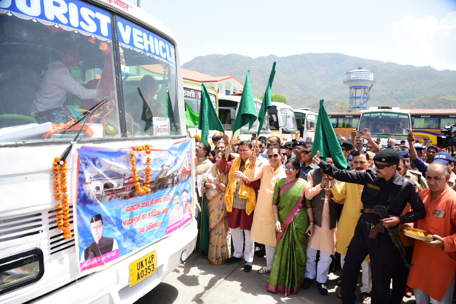 Cm Dhami Flagged Off Buses