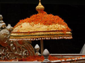 Gold Chhatra Donated By Devotee