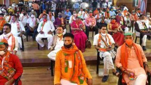 Cm Dhami Attends Bjp Meeting